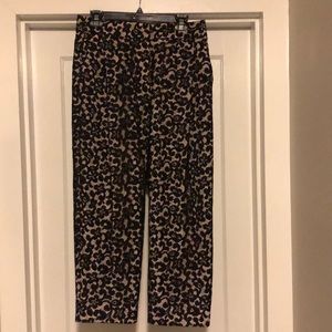 Jcrew black and cream lace trousers